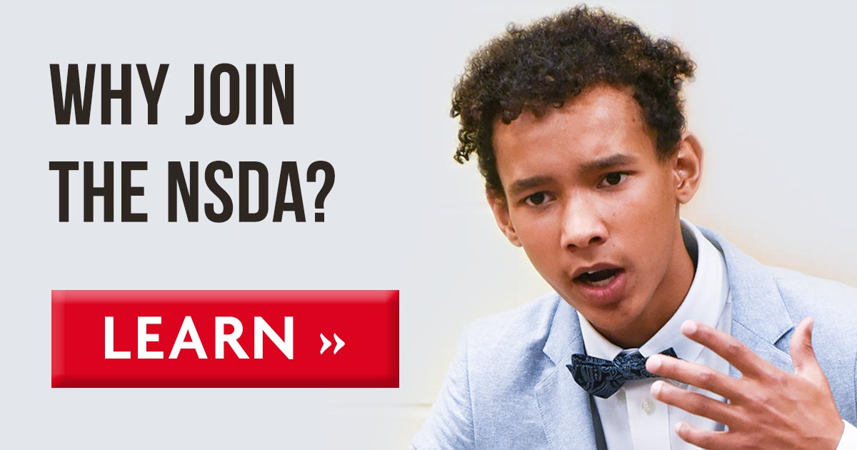 Why Join the NSDA? Why Join the NSDA?