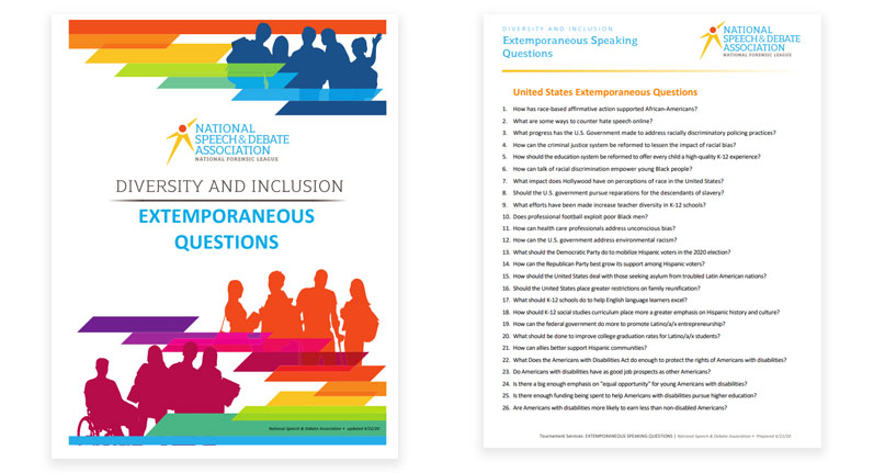 Diversity and Inclusion Extemp Questions Diversity and Inclusion Extemp Questions