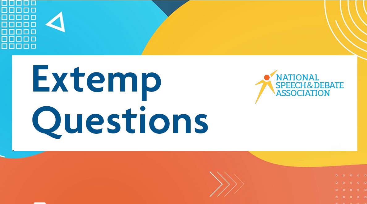 Extemp Questions Extemp Questions