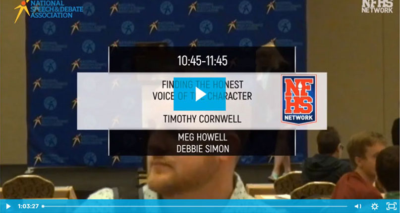 Finding the Honest Voice of the Character Finding the Honest Voice of the Character