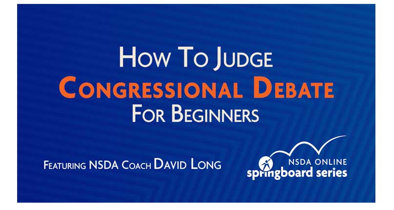 How to Judge Congressional Debate for Beginners How to Judge Congressional Debate for Beginners