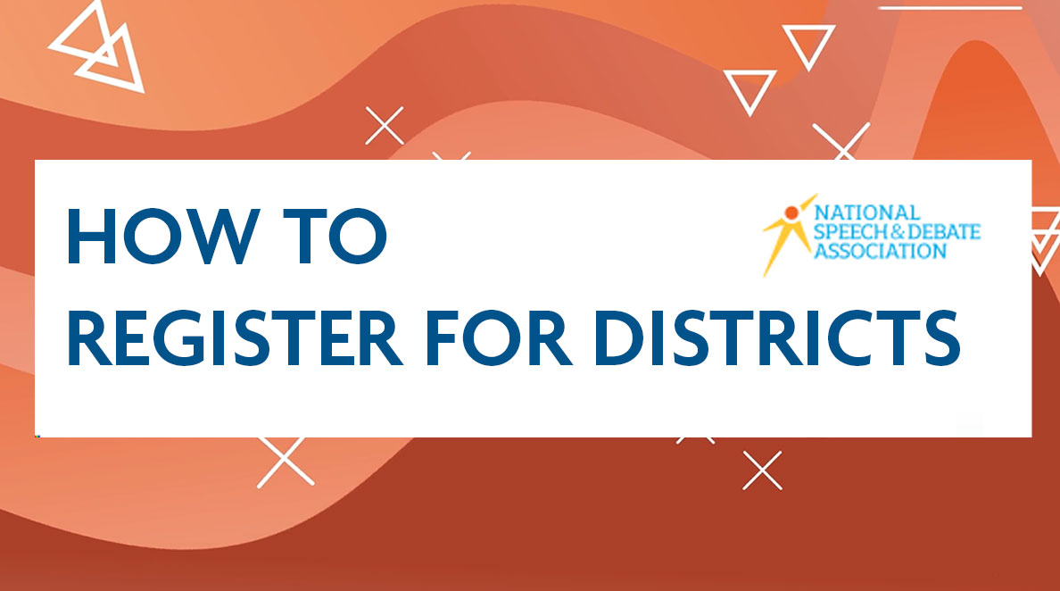 How to Register For Districts How to Register For Districts