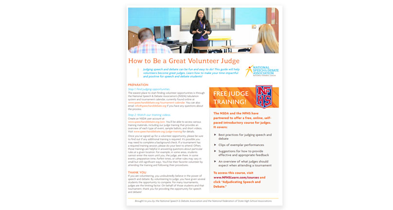 How to Be a Great Volunteer Judge PDF How to Be a Great Volunteer Judge PDF