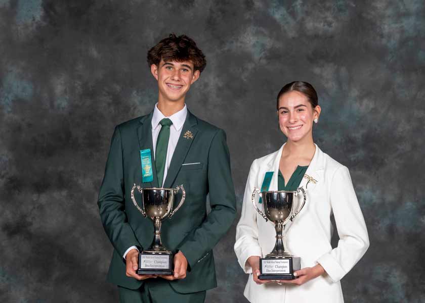 Berkley Allen and Ronin Navarrete from Thomas L. Sims Middle School, FL<br />
