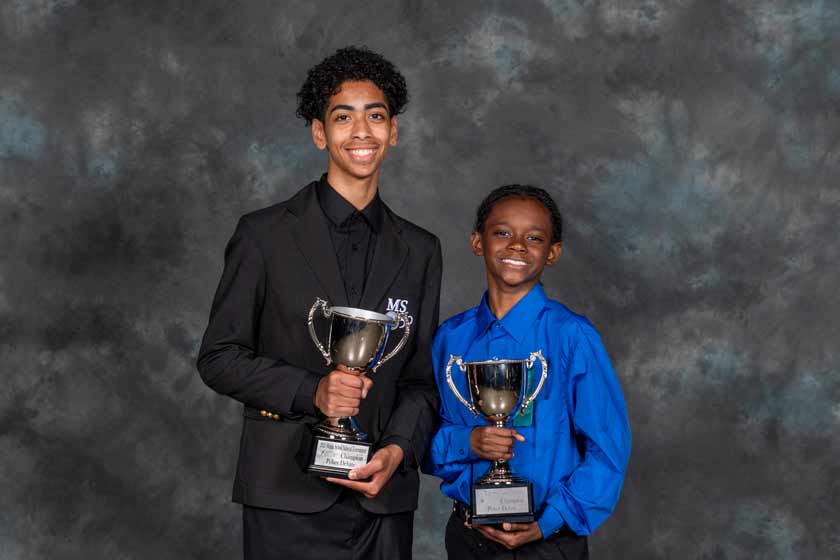 Erick Williams and Anedwin Moran from MS 50, NY<br />
