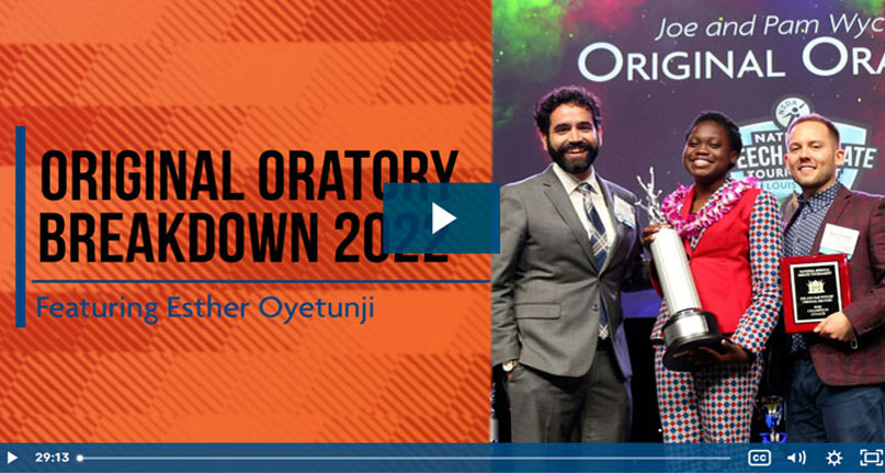 Original Oratory Breakdown - Esther Oyetunji 2022 Original Oratory Breakdown - Esther Oyetunji 2022