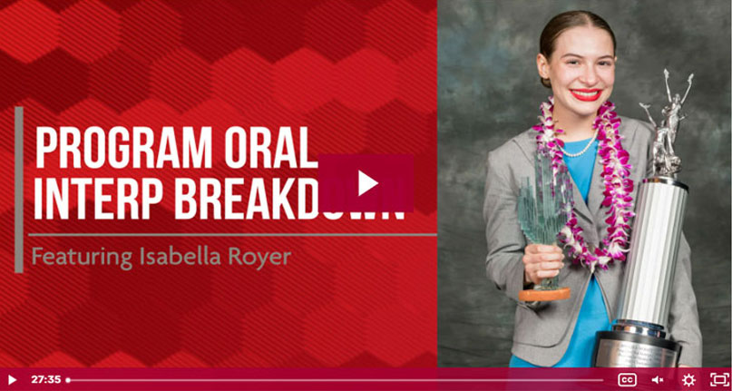 Program Oral Interp Breakdown Program Oral Interp Breakdown