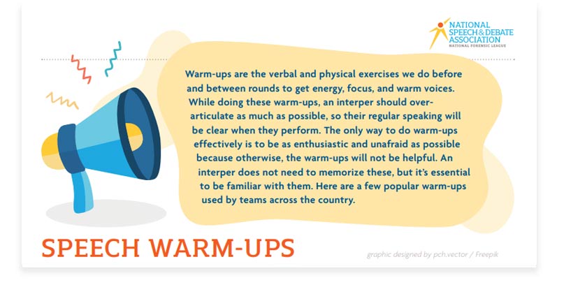 Speech Warm Ups Speech Warm Ups