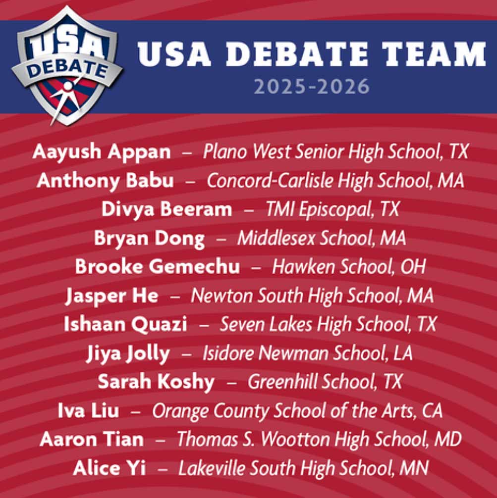 USA Debate Team 2025-2026